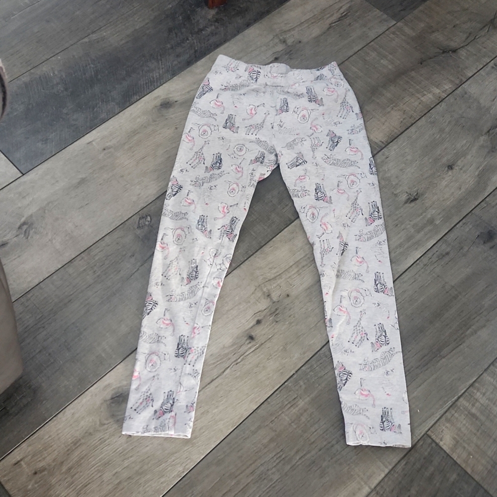 Girls leggings with zoo animals